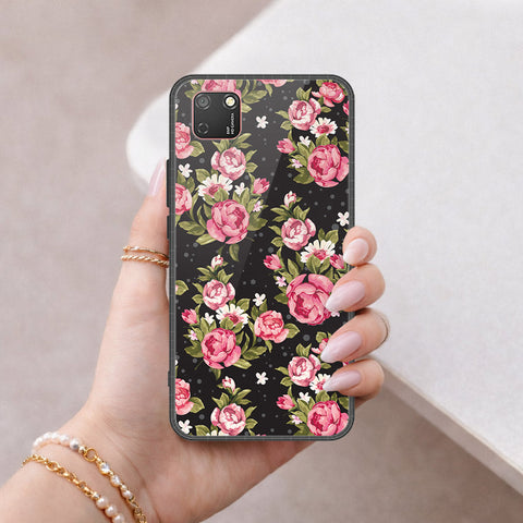 Huawei Y5p Cover - Floral Series - HQ Ultra Shine Premium Infinity Glass Soft Silicon Borders Case