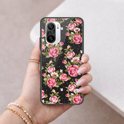 Xiaomi Redmi K40 Cover - Floral Series - HQ Ultra Shine Premium Infinity Glass Soft Silicon Borders Case