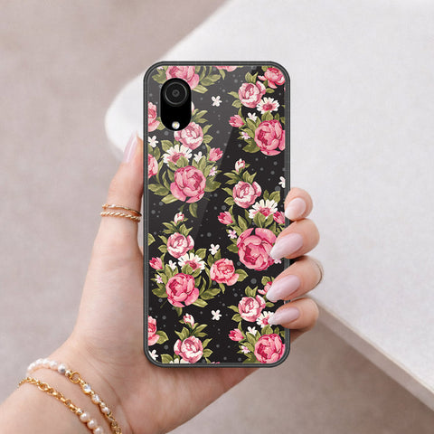 Samsung Galaxy A03 Core Cover - Floral Series - HQ Ultra Shine Premium Infinity Glass Soft Silicon Borders Case