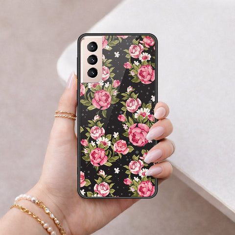 Samsung Galaxy S22 Plus 5G Cover - Floral Series - HQ Ultra Shine Premium Infinity Glass Soft Silicon Borders Case