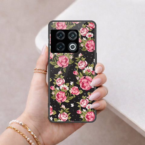 OnePlus 10 Pro Cover - Floral Series - HQ Ultra Shine Premium Infinity Glass Soft Silicon Borders Case