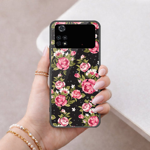 Xiaomi Poco M4 Pro Cover - Floral Series - HQ Ultra Shine Premium Infinity Glass Soft Silicon Borders Case