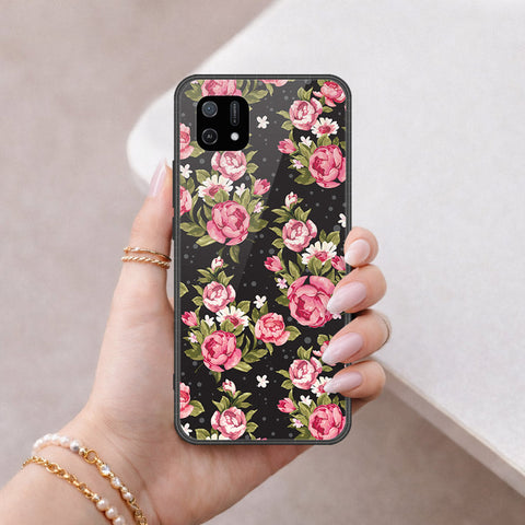 Oppo A16e Cover - Floral Series - HQ Ultra Shine Premium Infinity Glass Soft Silicon Borders Case