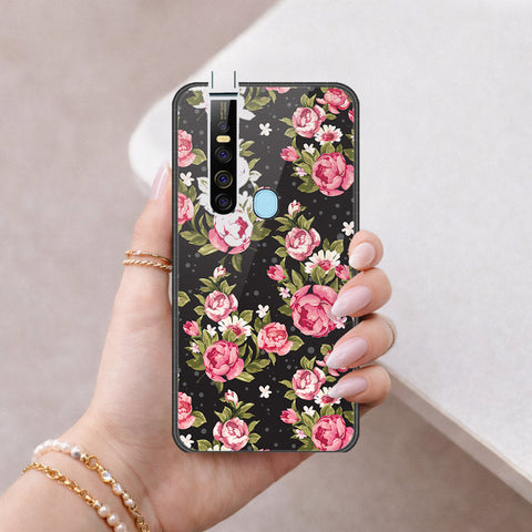 Tecno Camon 15 Pro Cover - Floral Series - HQ Ultra Shine Premium Infinity Glass Soft Silicon Borders Case
