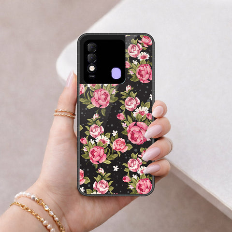 Tecno Spark 8 Cover - Floral Series - HQ Ultra Shine Premium Infinity Glass Soft Silicon Borders Case