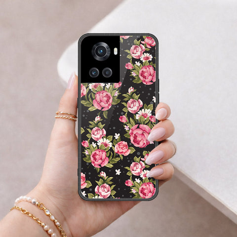 OnePlus 10R Cover - Floral Series - HQ Ultra Shine Premium Infinity Glass Soft Silicon Borders Case