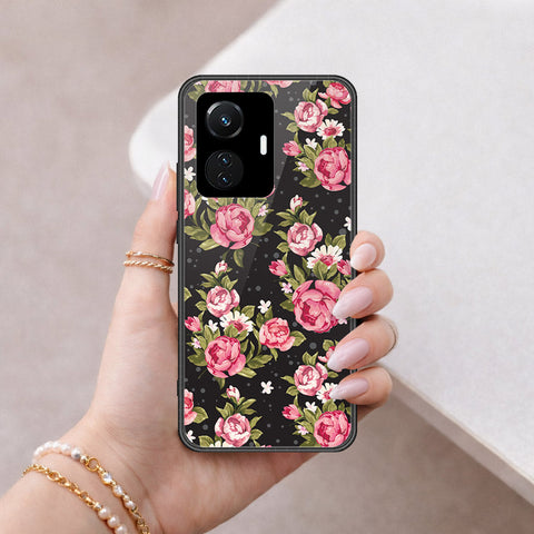 Vivo Y55 4G Cover - Floral Series - HQ Ultra Shine Premium Infinity Glass Soft Silicon Borders Case