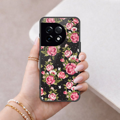 OnePlus 11R Cover - Floral Series - HQ Ultra Shine Premium Infinity Glass Soft Silicon Borders Case
