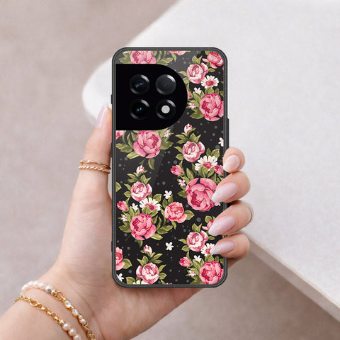 OnePlus 11 Cover - Floral Series - HQ Ultra Shine Premium Infinity Glass Soft Silicon Borders Case