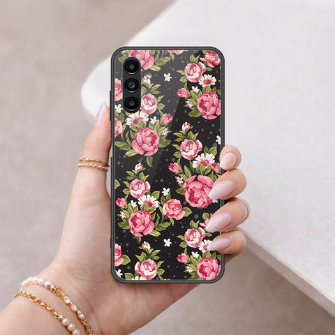 Samsung Galaxy A04s Cover - Floral Series - HQ Ultra Shine Premium Infinity Glass Soft Silicon Borders Case