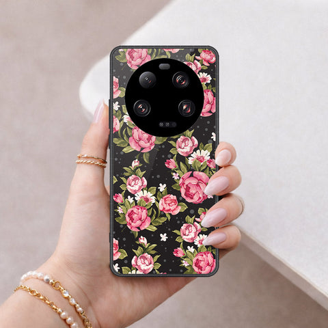 Xiaomi 13 Ultra Cover - Floral Series - HQ Ultra Shine Premium Infinity Glass Soft Silicon Borders Case