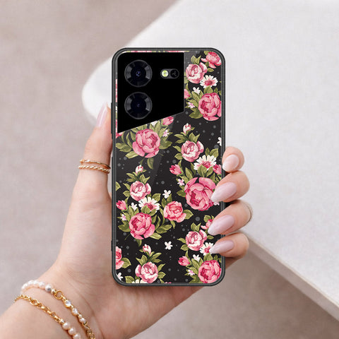 Tecno Pova 5 Pro Cover - Floral Series - HQ Ultra Shine Premium Infinity Glass Soft Silicon Borders Case