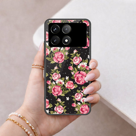 Xiaomi Poco F6 Pro Cover - Floral Series - HQ Ultra Shine Premium Infinity Glass Soft Silicon Borders Case