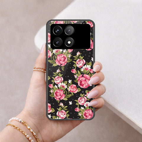 Xiaomi Poco X6 Pro Cover - Floral Series - HQ Ultra Shine Premium Infinity Glass Soft Silicon Borders Case