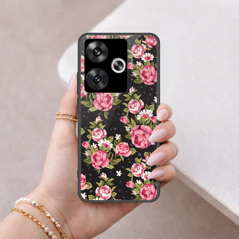 Xiaomi Poco F6 Cover - Floral Series - HQ Ultra Shine Premium Infinity Glass Soft Silicon Borders Case
