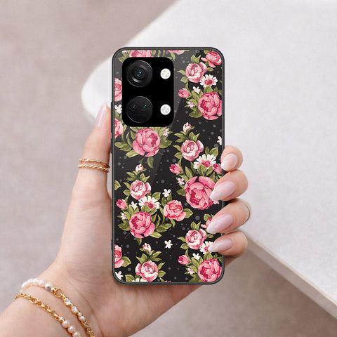 OnePlus Nord 3 Cover - Floral Series - HQ Ultra Shine Premium Infinity Glass Soft Silicon Borders Case