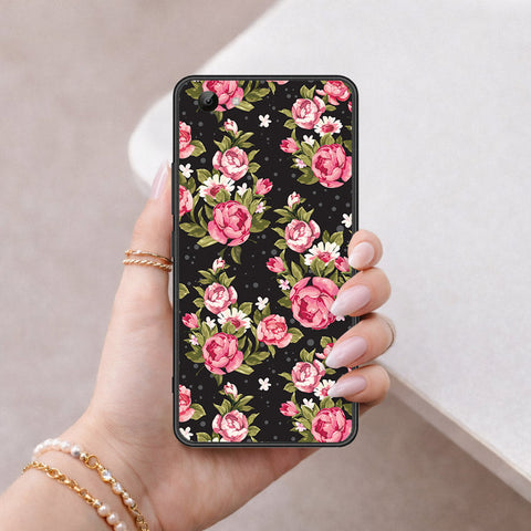 Vivo Y81 Cover - Floral Series - HQ Ultra Shine Premium Infinity Glass Soft Silicon Borders Case