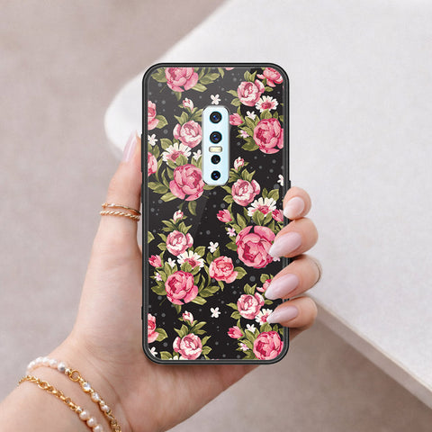 Vivo V17 Pro Cover - Floral Series - HQ Ultra Shine Premium Infinity Glass Soft Silicon Borders Case