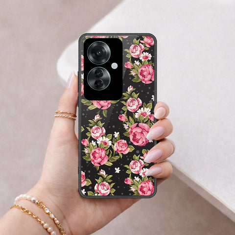Oppo Reno 11F 5G Cover - Floral Series - HQ Ultra Shine Premium Infinity Glass Soft Silicon Borders Case