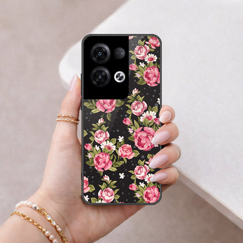 Oppo Reno 8 Pro Plus Cover - Floral Series - HQ Ultra Shine Premium Infinity Glass Soft Silicon Borders Case
