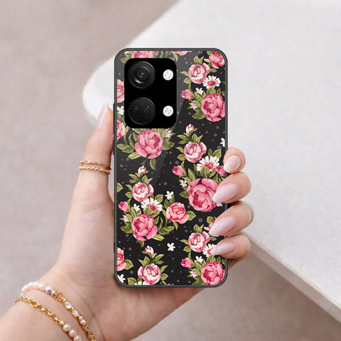 OnePlus Ace 2V Cover - Floral Series - HQ Ultra Shine Premium Infinity Glass Soft Silicon Borders Case