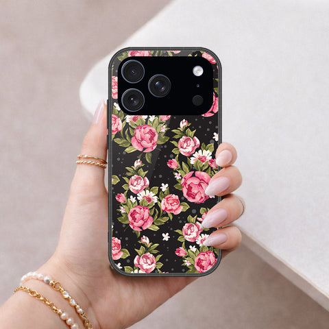 iPhone 17 Pro - Floral Series - HQ Ultra Shine Premium Infinity Glass Soft Silicon Borders Case