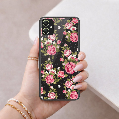 Samsung Galaxy A06 Cover - Floral Series - HQ Ultra Shine Premium Infinity Glass Soft Silicon Borders Case