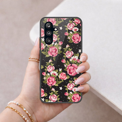 Samsung Galaxy A27 Cover - Floral Series - HQ Ultra Shine Premium Infinity Glass Soft Silicon Borders Case