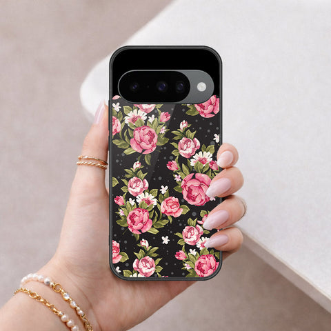 Google Pixel 10 Cover - Floral Series - HQ Ultra Shine Premium Infinity Glass Soft Silicon Borders Case