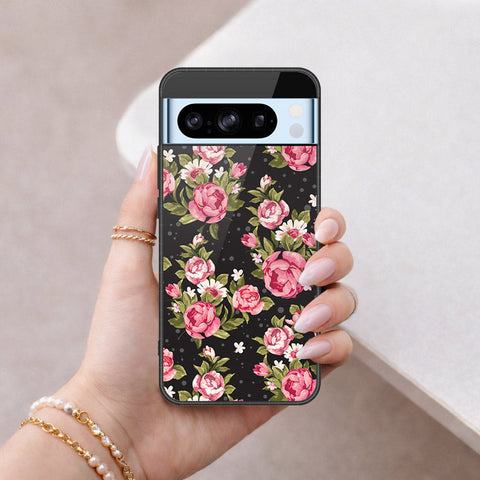 Google Pixel 8 Pro Cover - Floral Series - HQ Ultra Shine Premium Infinity Glass Soft Silicon Borders Case