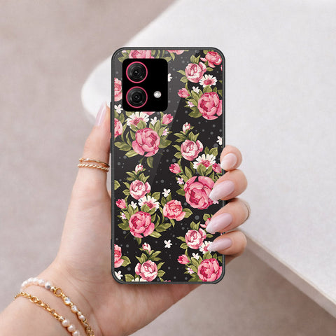 Motorola Moto G84 Cover - Floral Series - HQ Ultra Shine Premium Infinity Glass Soft Silicon Borders Case