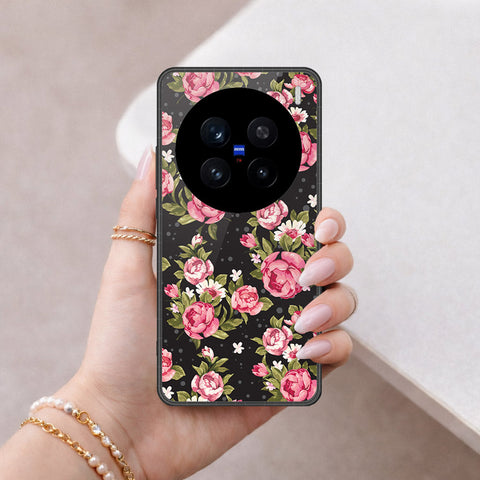 Vivo X200 Pro Cover - Floral Series - HQ Ultra Shine Premium Infinity Glass Soft Silicon Borders Case