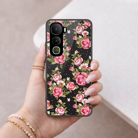 Vivo Y400 Pro Cover - Floral Series - HQ Ultra Shine Premium Infinity Glass Soft Silicon Borders Case
