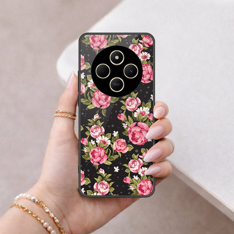 Xiaomi Redmi 14R Cover - Floral Series - HQ Ultra Shine Premium Infinity Glass Soft Silicon Borders Case