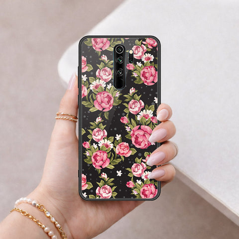 Xiaomi Redmi Note 8 Pro Cover - Floral Series - HQ Ultra Shine Premium Infinity Glass Soft Silicon Borders Case