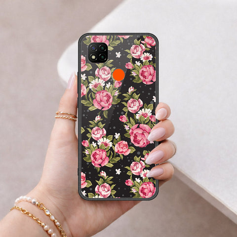 Xiaomi Poco C3 Cover - Floral Series - HQ Ultra Shine Premium Infinity Glass Soft Silicon Borders Case