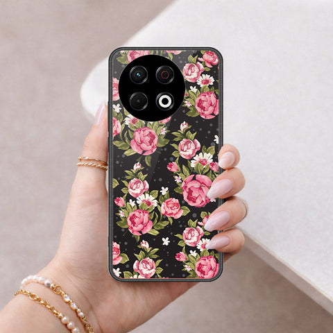 Tecno Spark 30 Pro Cover - Floral Series - HQ Ultra Shine Premium Infinity Glass Soft Silicon Borders Case