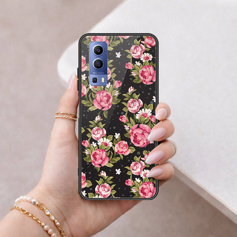 Vivo Y52 5G Cover - Floral Series - HQ Ultra Shine Premium Infinity Glass Soft Silicon Borders Case