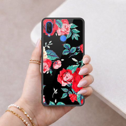 Huawei Nova 3i  Cover - Floral Series - HQ Ultra Shine Premium Infinity Glass Soft Silicon Borders Case