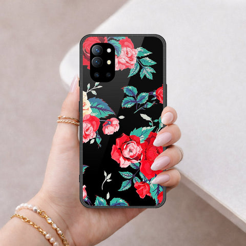 OnePlus 9R Cover - Floral Series - HQ Ultra Shine Premium Infinity Glass Soft Silicon Borders Case
