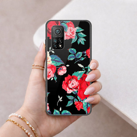 Xiaomi Mi 10T Pro Cover - Floral Series - HQ Ultra Shine Premium Infinity Glass Soft Silicon Borders Case