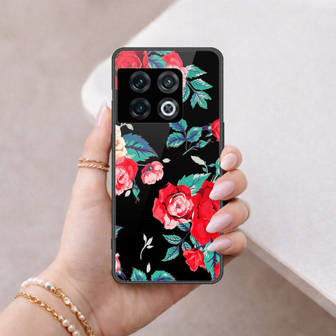 OnePlus 10 Pro Cover - Floral Series - HQ Ultra Shine Premium Infinity Glass Soft Silicon Borders Case