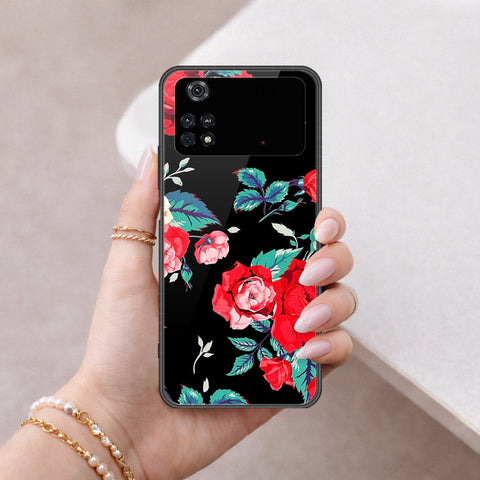 Xiaomi Poco M4 Pro Cover - Floral Series - HQ Ultra Shine Premium Infinity Glass Soft Silicon Borders Case