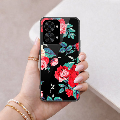 OnePlus Nord 2T Cover - Floral Series - HQ Ultra Shine Premium Infinity Glass Soft Silicon Borders Case