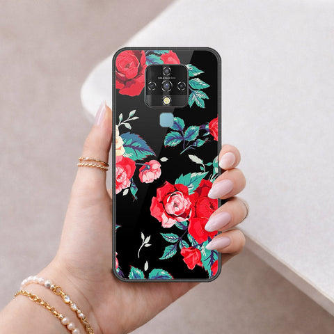 Tecno Camon 16 Pro Cover - Floral Series - HQ Ultra Shine Premium Infinity Glass Soft Silicon Borders Case