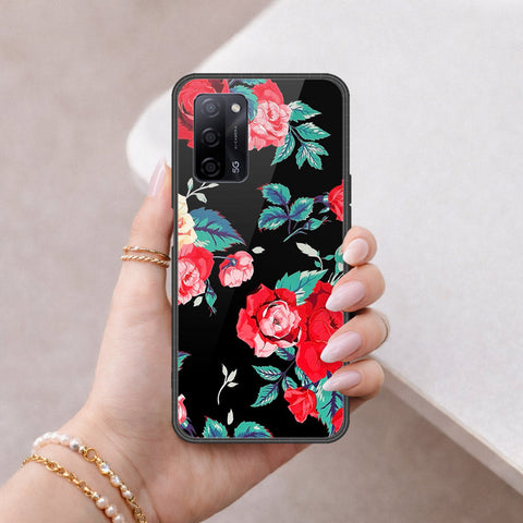 Oppo A55s Cover - Floral Series - HQ Ultra Shine Premium Infinity Glass Soft Silicon Borders Case
