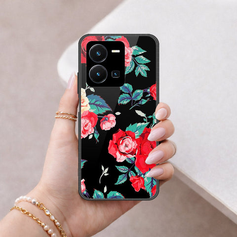 Vivo Y35 4G Cover - Floral Series - HQ Ultra Shine Premium Infinity Glass Soft Silicon Borders Case
