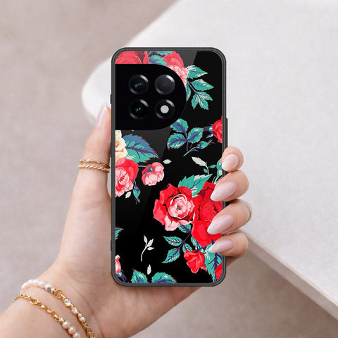 OnePlus 11R Cover - Floral Series - HQ Ultra Shine Premium Infinity Glass Soft Silicon Borders Case