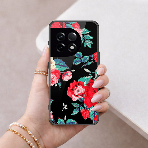 OnePlus 11 Cover - Floral Series - HQ Ultra Shine Premium Infinity Glass Soft Silicon Borders Case