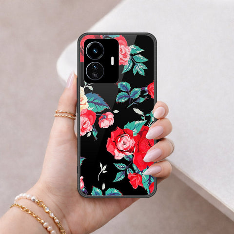 Vivo Y77 5G Cover - Floral Series - HQ Ultra Shine Premium Infinity Glass Soft Silicon Borders Case
